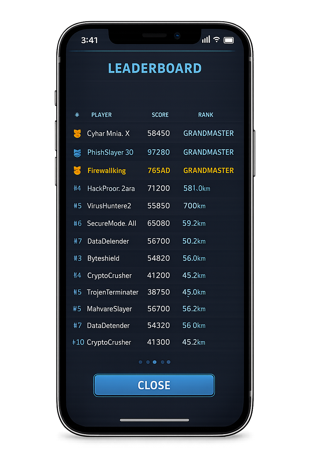 Figma — Leaderboard screen